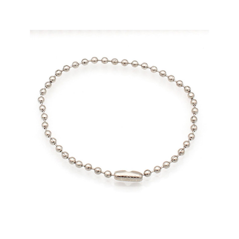 Lot de 10 chaînettes boule avec attache grain de riz