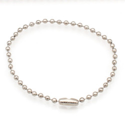 Lot de 100 chaînettes boule avec attaches grain de riz