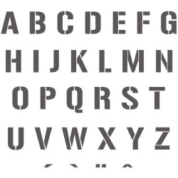 Kit pochoir lettres majuscules