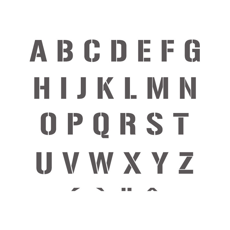 Kit pochoir lettres majuscules
