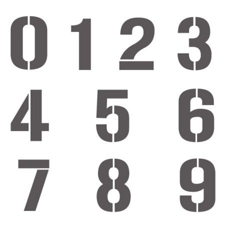 Kit pochoir chiffres