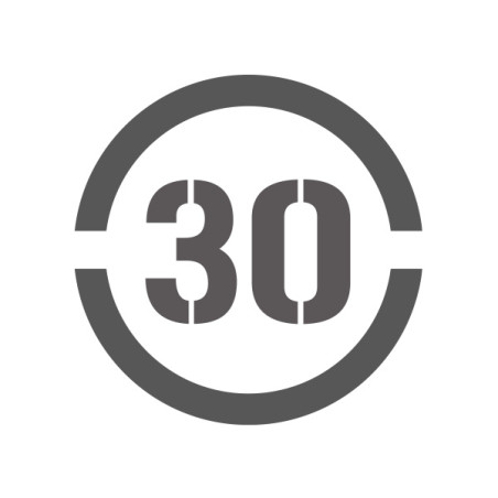 Pochoir vitessse limitée à 30 en pvc