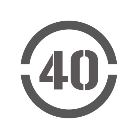 Pochoir vitessse limitée à 40 en pvc