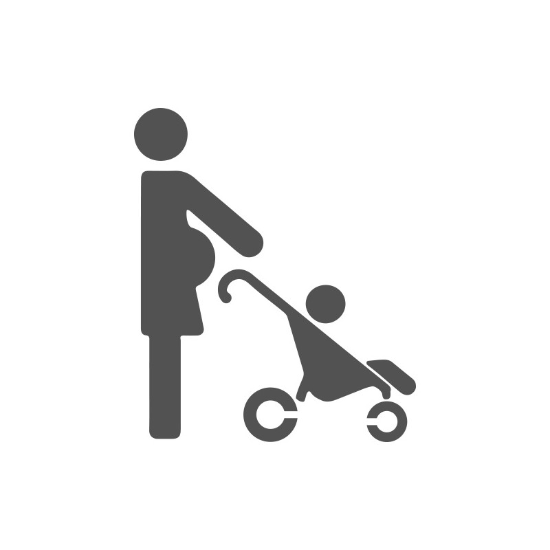 Pochoir pictogramme poussette en pvc