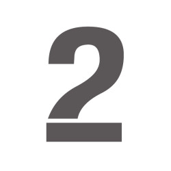 Pochoir chiffre 2 en pvc