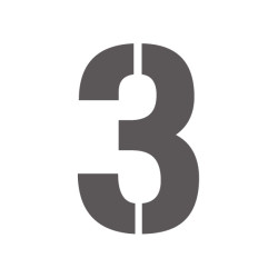 Pochoir chiffre 3 en pvc