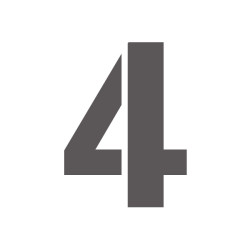 Pochoir chiffre 4 en pvc