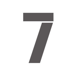 Pochoir chiffre 7 en pvc