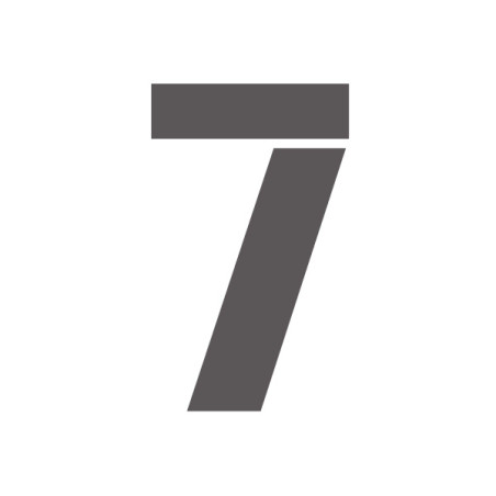 Pochoir chiffre 7 en pvc