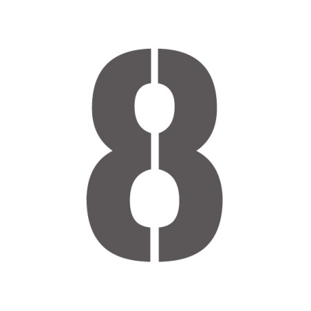 Pochoir chiffre 8 en pvc