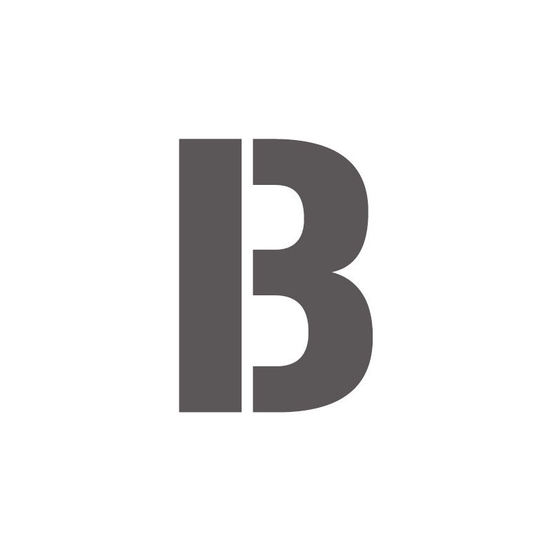 Pochoir lettre B majuscule en pvc