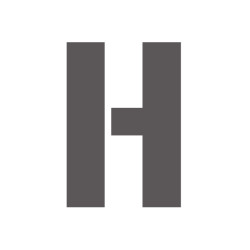 Pochoir lettre H majuscule en pvc