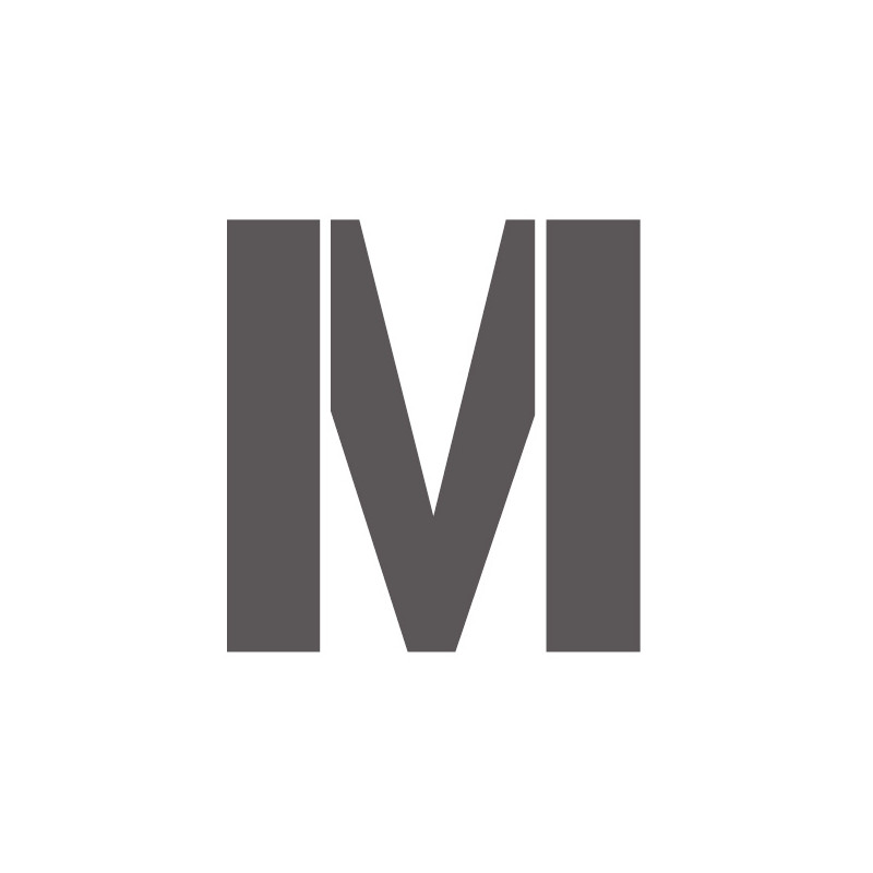 Pochoir lettre M majuscule en pvc