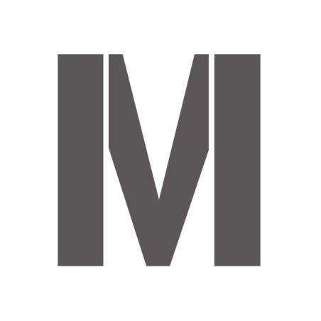 Pochoir lettre M majuscule en pvc