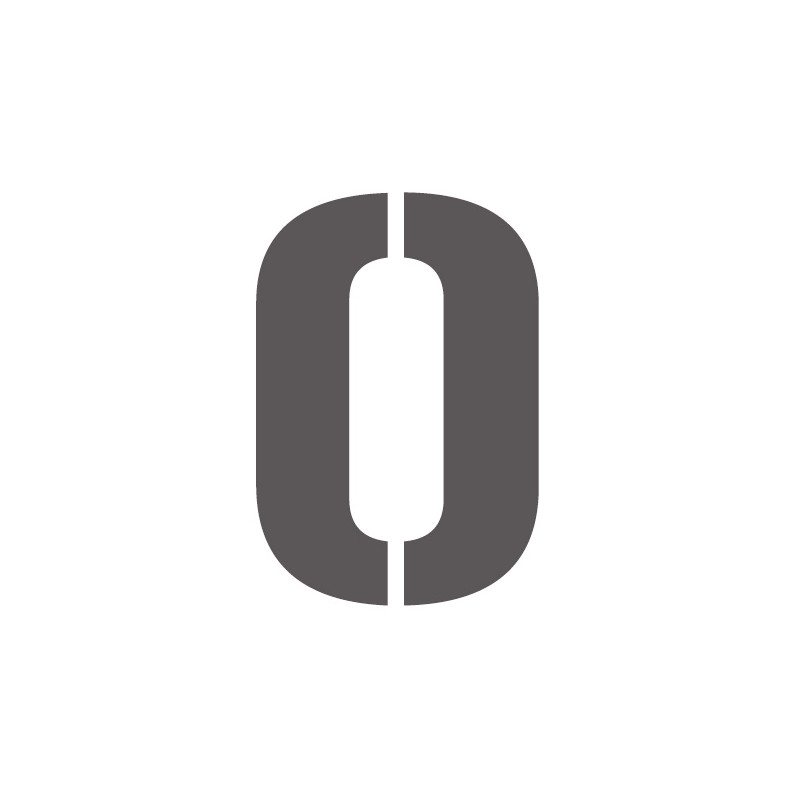 Pochoir lettre O majuscule en pvc