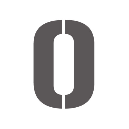 Pochoir lettre O majuscule en pvc