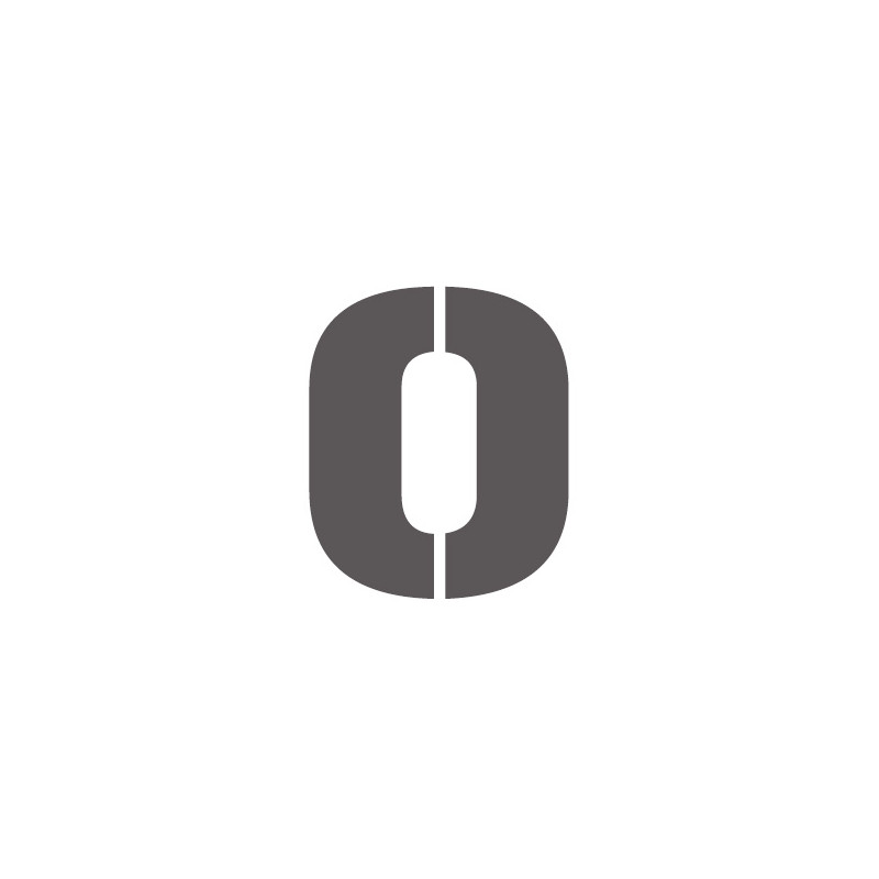 Pochoir lettre O minuscule en pvc