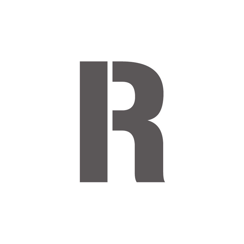 Pochoir lettre R majuscule en pvc