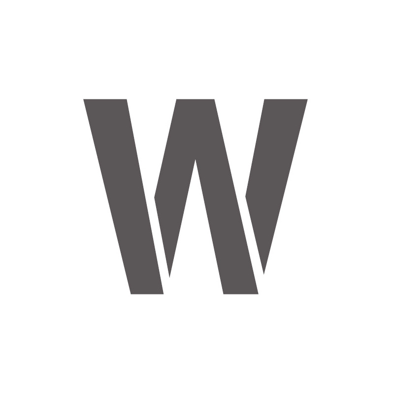 Pochoir lettre W majuscule en pvc