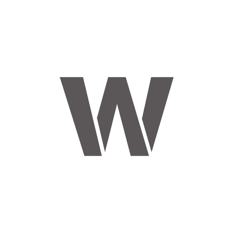 Pochoir lettre W minuscule en pvc