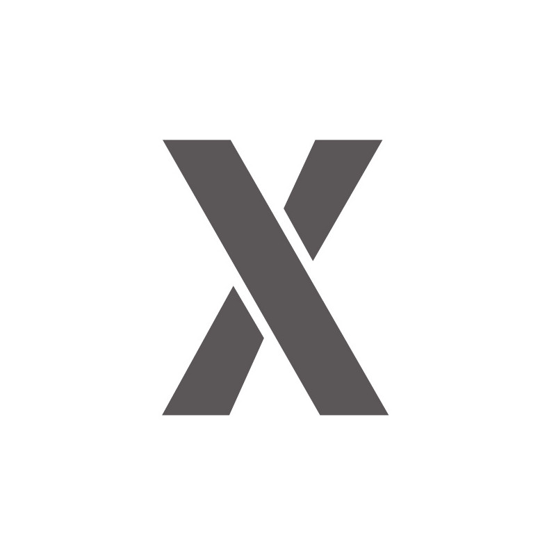 Pochoir lettre X majuscule en pvc