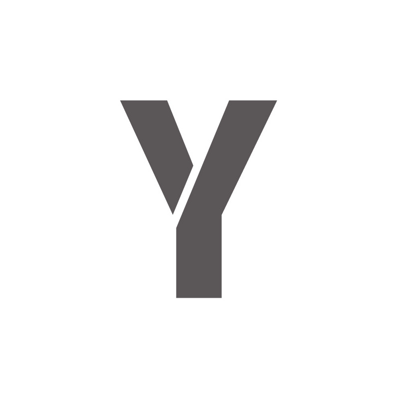 Pochoir lettre Y majuscule en pvc