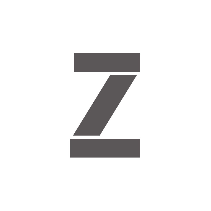 Pochoir lettre Z majuscule en pvc