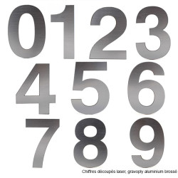 Chiffre découpé laser : 1