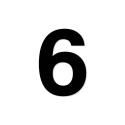 Chiffre découpé laser : 6