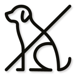 Pictogramme découpé au laser : CHIEN INTERDIT