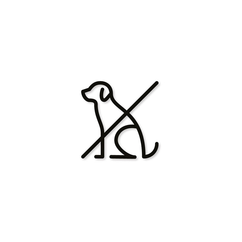 Pictogramme découpé au laser : CHIEN INTERDIT