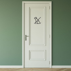Pictogramme découpé au laser : CHIEN INTERDIT
