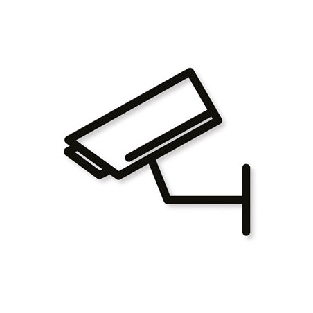 Pictogramme découpé au laser : VIDÉO SURVEILLANCE