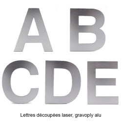 Lot de lettres découpées laser : A B C D E