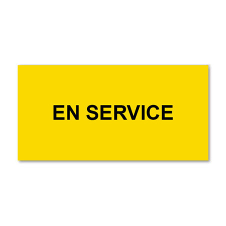 Panneau Plaque réglementaire ou normalisée Plaque réglementaire normée  En Service  en pvc