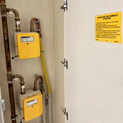 kit de 2 plaques de consigne T200 (repérage de robinet) avec 6 chiffres