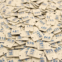 kit de 2 plaques de consigne T200 (repérage de robinet) avec 6 chiffres