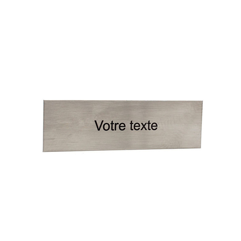 Étiquette gravure laser sur inox 1 ligne