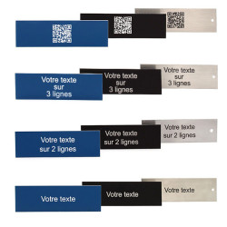 Étiquette gravure laser sur inox 1 ligne