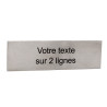 Étiquette gravure laser sur inox 2 lignes