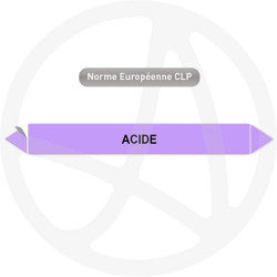 Marqueur de tuyauterie CLP Acide