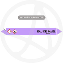 Marqueur de tuyauterie CLP Eau de javel