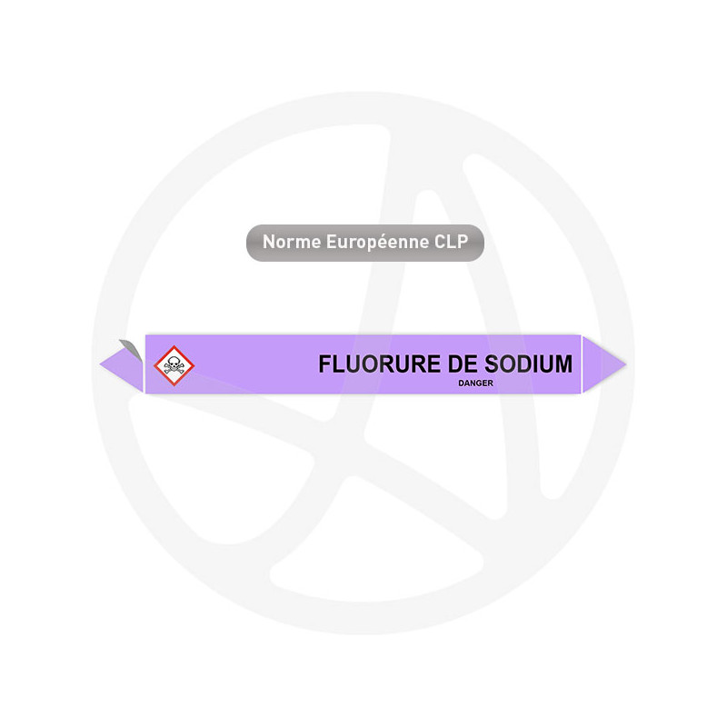 Marqueur de tuyauterie CLP Fluorure de sodium
