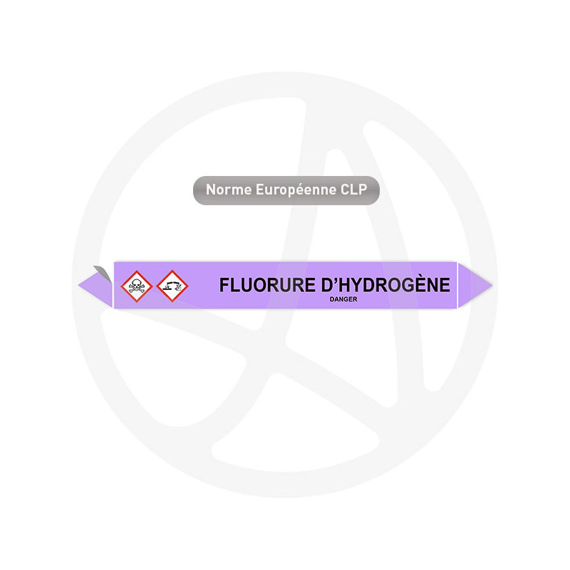 Marqueur de tuyauterie CLP Fluorure d'hydrogène