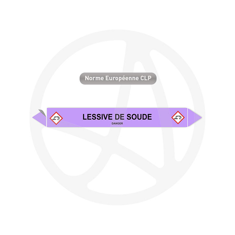 Marqueur de tuyauterie CLP Lessive de soude