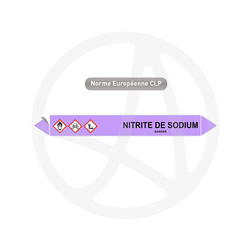 Marqueur de tuyauterie CLP Nitrite de sodium