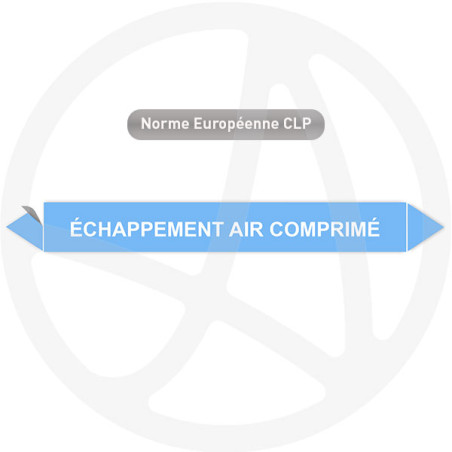 Marqueur de tuyauterie CLP Echappement air comprimé
