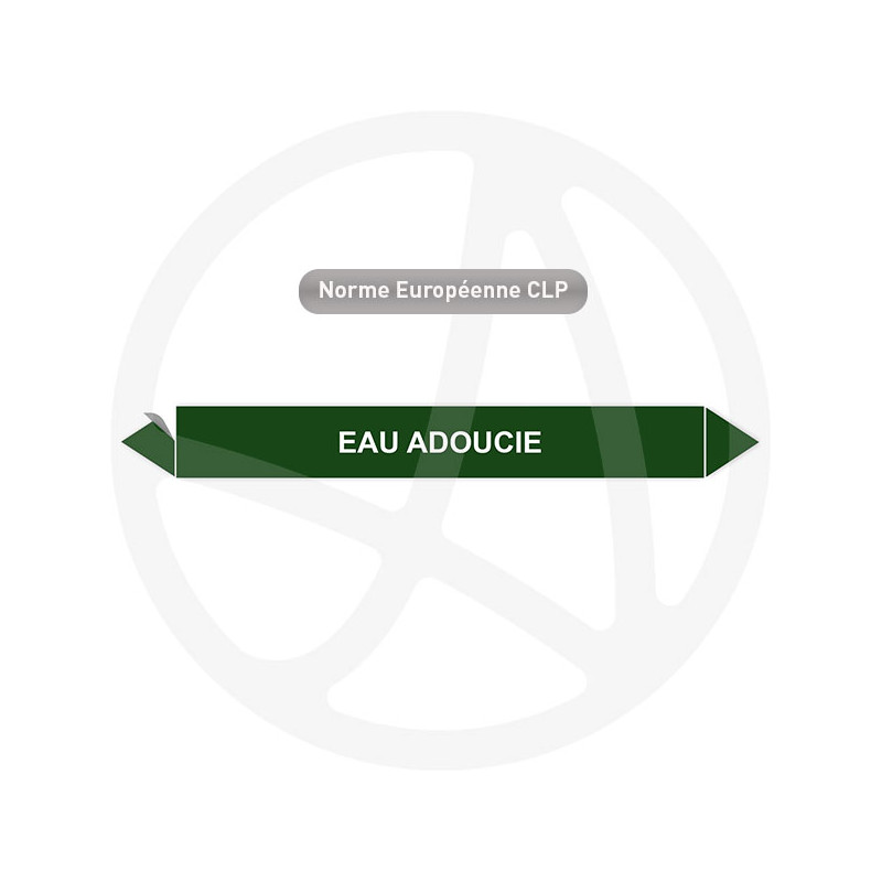 Marqueur de tuyauterie CLP Eau adoucie