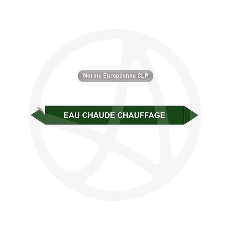 Marqueur de tuyauterie CLP Eau chaude chauffage