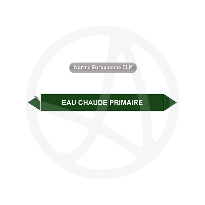 Marqueur de tuyauterie CLP Eau chaude primaire